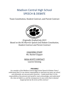 Constitution MCHS Speech and Debate