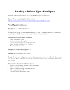 Preaching to Different Types of Intelligence