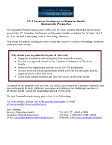 2015 Canadian Conference on Physician Health
