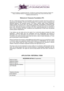 Application Form - Treasures Foundation