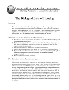 5- The Biological Basis of Hunting