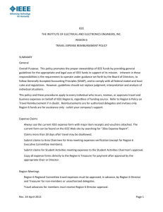 Region 6 Travel Policy - IEEE Entity Web Hosting