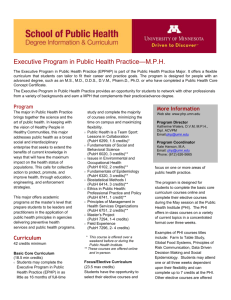 MPH Executive Program in Public Health Practice