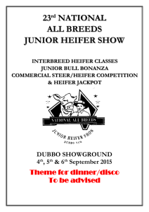 National All Breeds Junior Heifer Show Entry forms