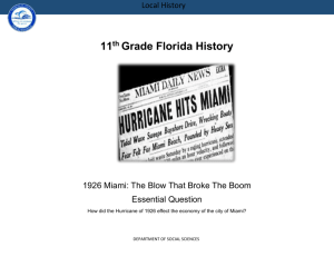 Local History 1926 Miami-The blow that broke the boom lesson