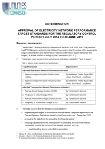 Determination Approval Target Standards 2014-19