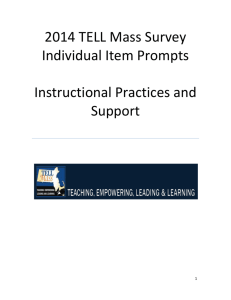 Instructional Practices and Support