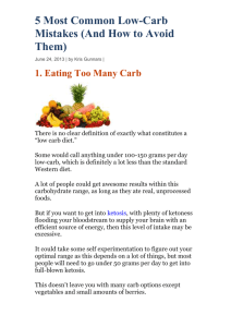 5 Common Mistakes of Lower Carb Eating