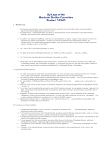 By-Laws of the Graduate Studies Committee Revised 3-20-03