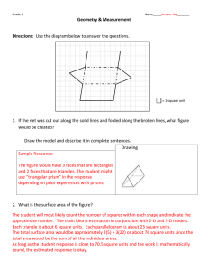 Grade 6 Answer Key - Geometry and Measurement