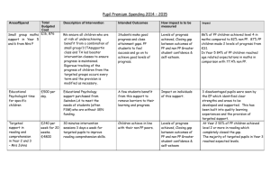 Pupil Premium 2014 - 2015 - Shaw Ridge Primary School