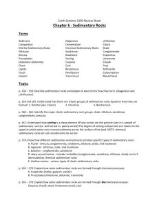 Chapter 6 sedimentary rock review sheet