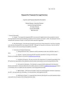 Request for Proposals for Legal Services