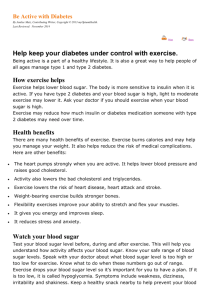 Be Active with Diabetes