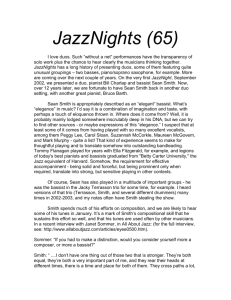 JazzNights 65, Sean Smith and Bruce Barth, January 11, 2015