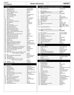 CESSNA 172 CHECKLIST