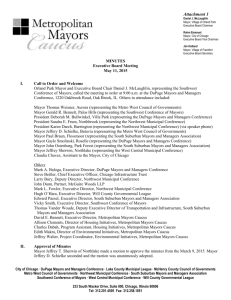 Minutes - The Metropolitan Mayors Caucus