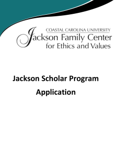 Jackson Scholar Application - Coastal Carolina University