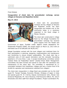 Rawli Check Dam Inauguration_Press Release