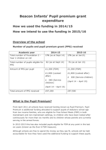 Pupil Premium Grant Expenditure 2015/16