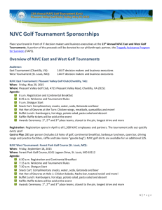 Overview of NJVC East and West Golf Tournaments