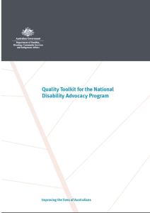 Quality Toolkit  - Department of Social Services