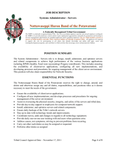 Systems Administrator – Servers - Nottawaseppi Huron Band of the