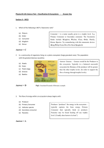 Physical & Life Science Test – Classification & Ecosystems