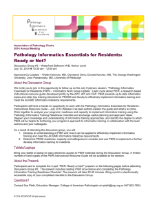 Pathology Informatics Essentials for Residents