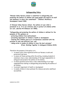 Safeguarding - Wensum Valley Nursery School