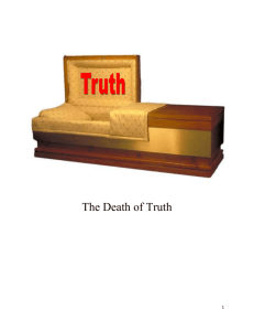 The Death of Truth - Mt Carmel Ministries