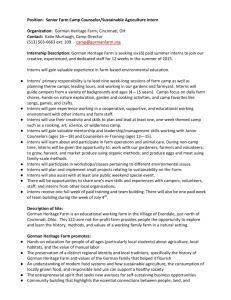 Senior Farm Camp Counselor Job Description 2014