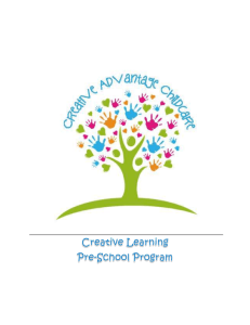 Pre-School Handbook - Creative Advantage Childcare