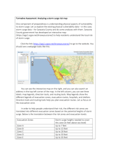 Formative Assessment: Analyzing a storm surge risk map One