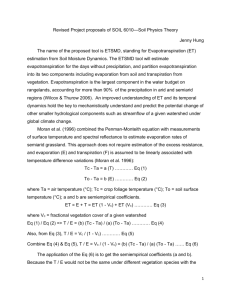 Revised Project proposals of SOIL 6010—Soil Physics Theory