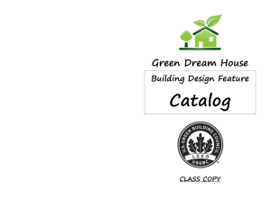 Green Dream House Building Design Feature Catalog CLASS COPY