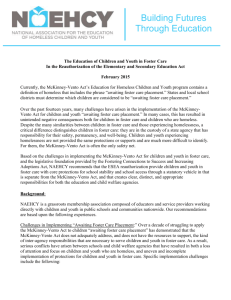 NAEHCY`s position paper on children and youth in foster