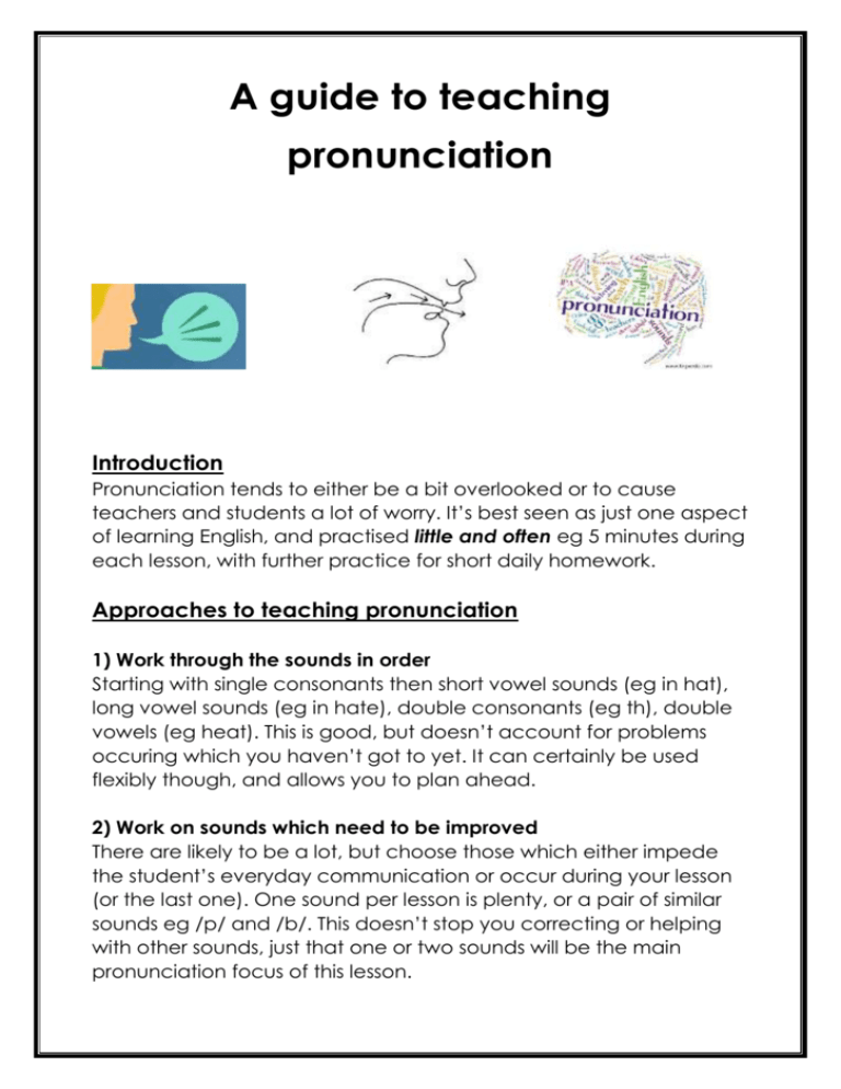 teaching pronunciation essay