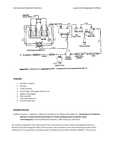 Portfolio 2: Liquid Chromatography