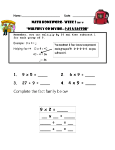 Math Homework- Week 3 (Day 1)