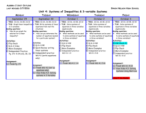 unit 4 calendar