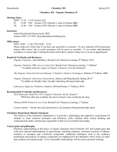 Chemistry 242 - Organic Chemistry 2