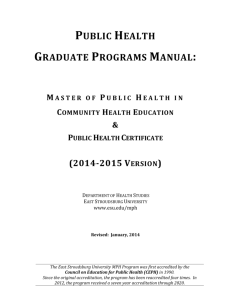 MPH Program Manual - East Stroudsburg University