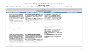 Social Studies COS-Quality Core Correlation Document