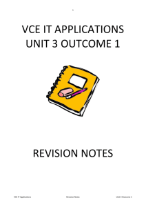 Unit 3 revision notes