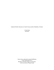 Optimal Portfolio Selection of Credit Unions and the Probability of