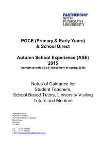 Autumn School Experience (ASE)