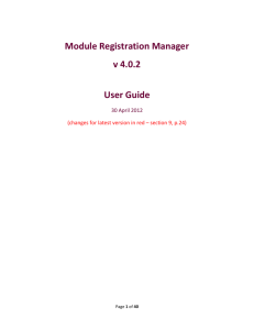 Module Registration Manager