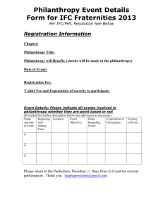 PHC and IFC Philanthropy Event Form and Resolution