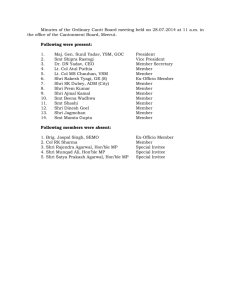 Minutes of the Ordinary Cantt Board meeting held on 28.07.2014 at